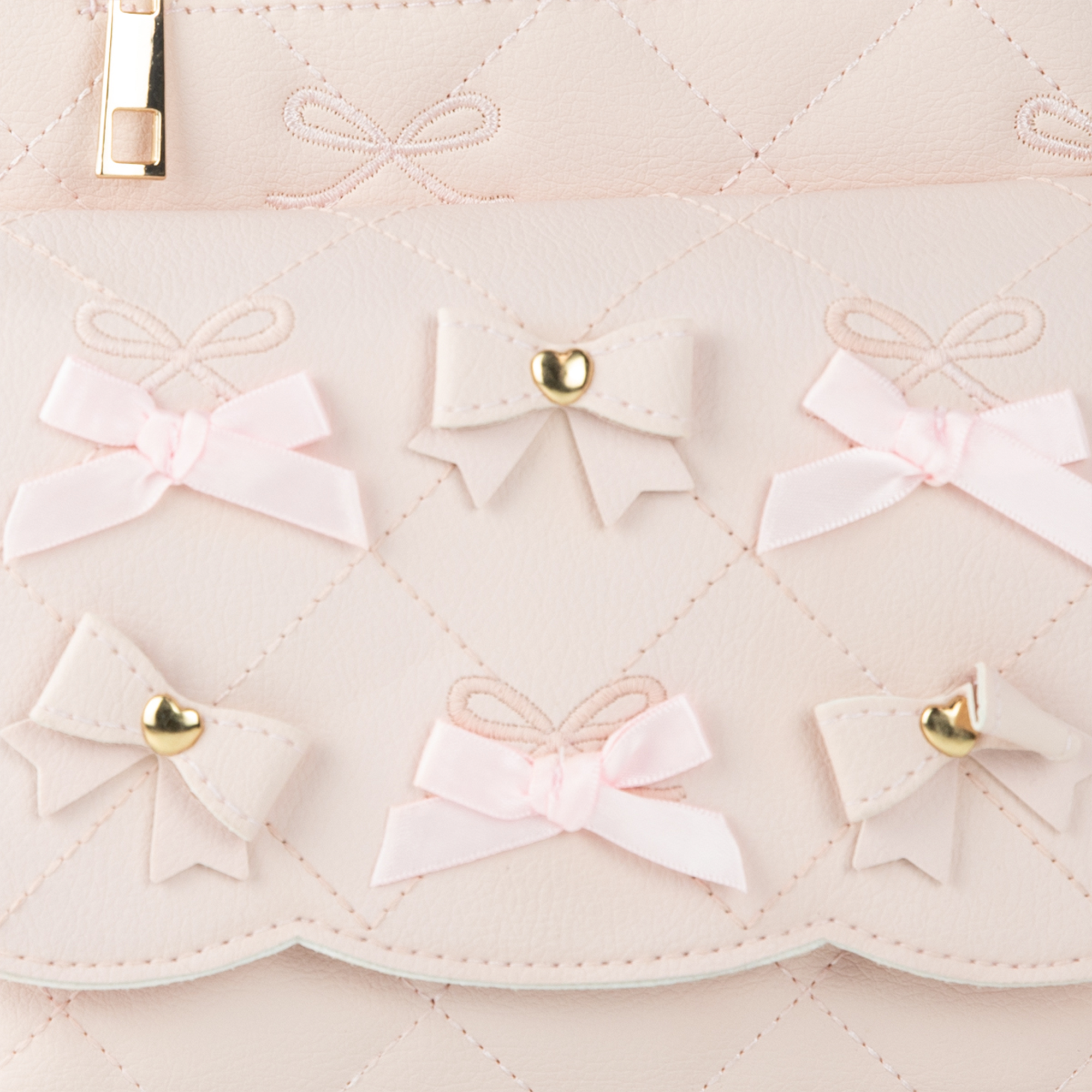 Quilted Bow Mini Backpack Set, Alternate, color, Blush/ Bow Party