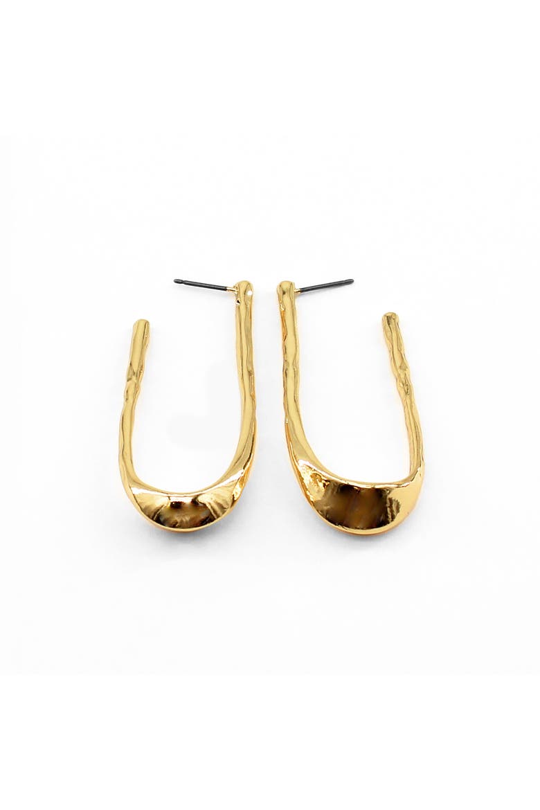 Fatima Oval Hoops, Alternate, color, Gold