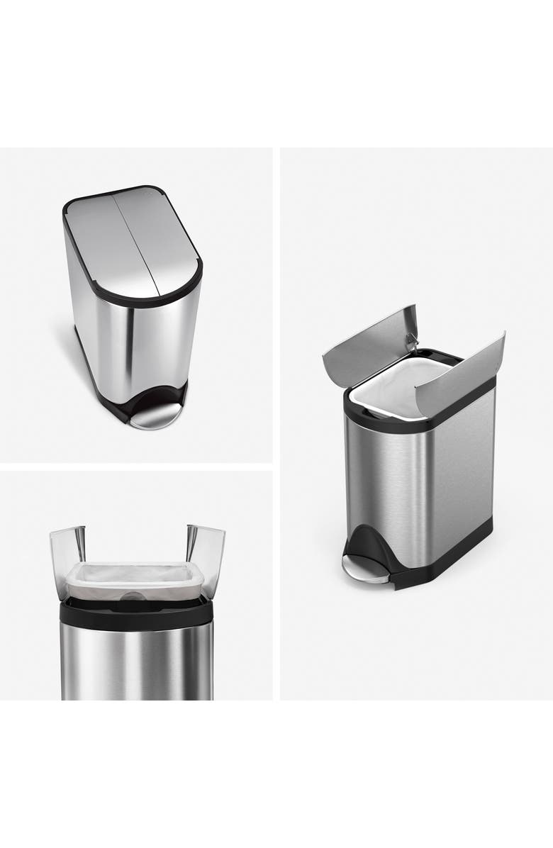 simplehuman 10L Butterfly Step Trash Can, Alternate, color, 