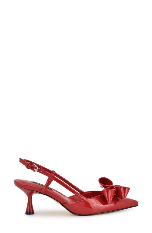 Nine West Raska Slingback Pointed Toe Pump In Red