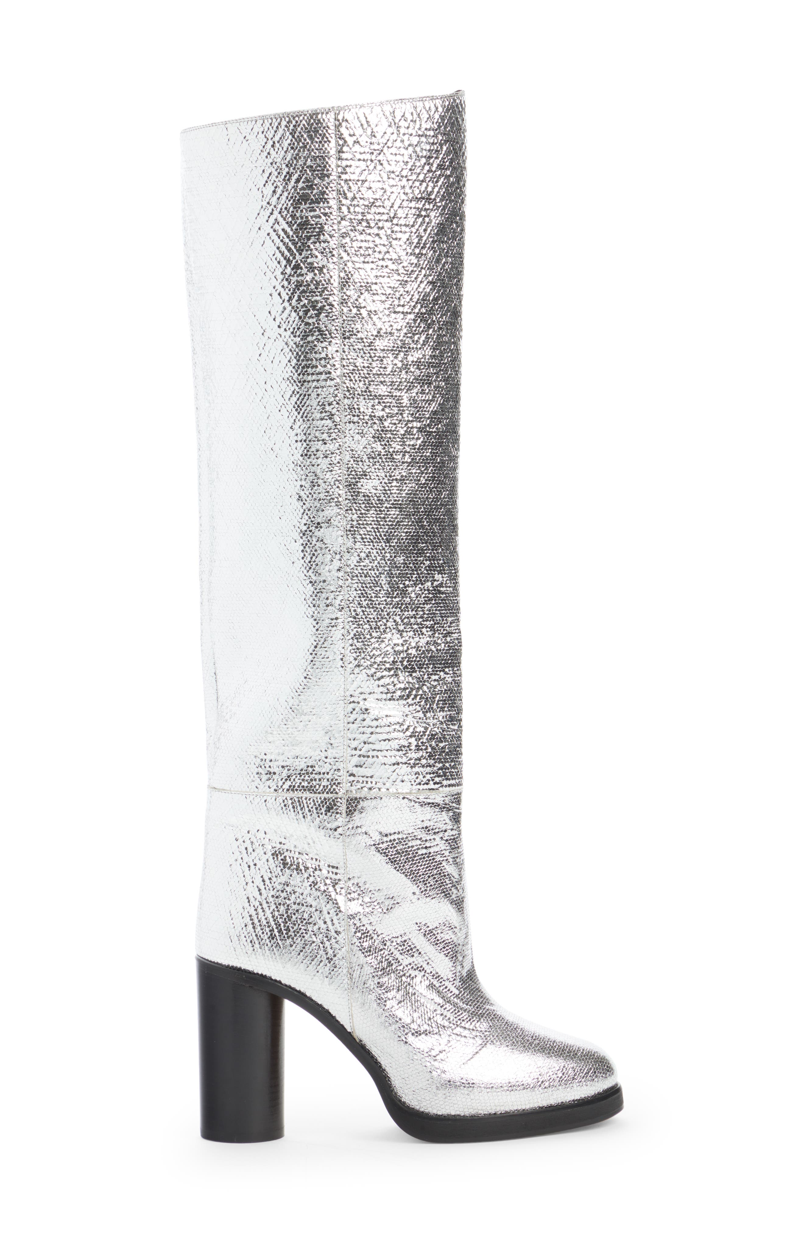 Isabel Marant Lylene Metallic Tall Boot, Alternate, color, 