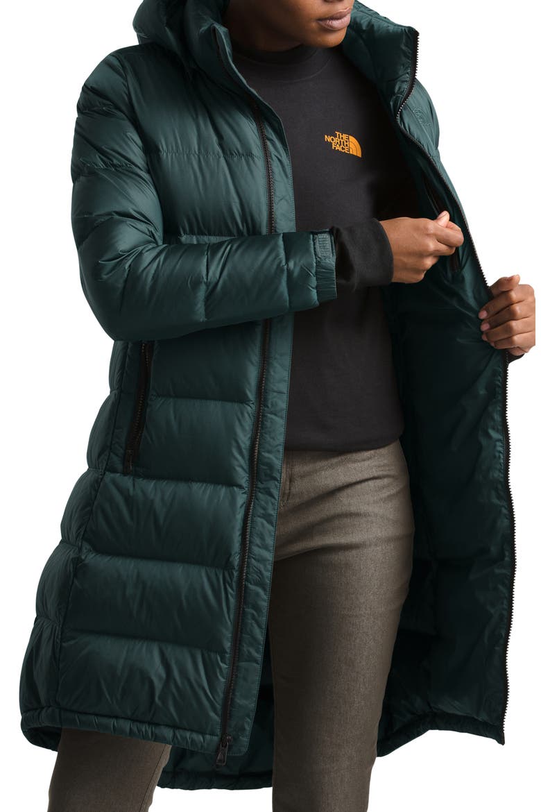 Metropolis III Water Repellent 550 Fill Power Down Hooded Parka, Alternate, color, PONDEROSA GREEN
