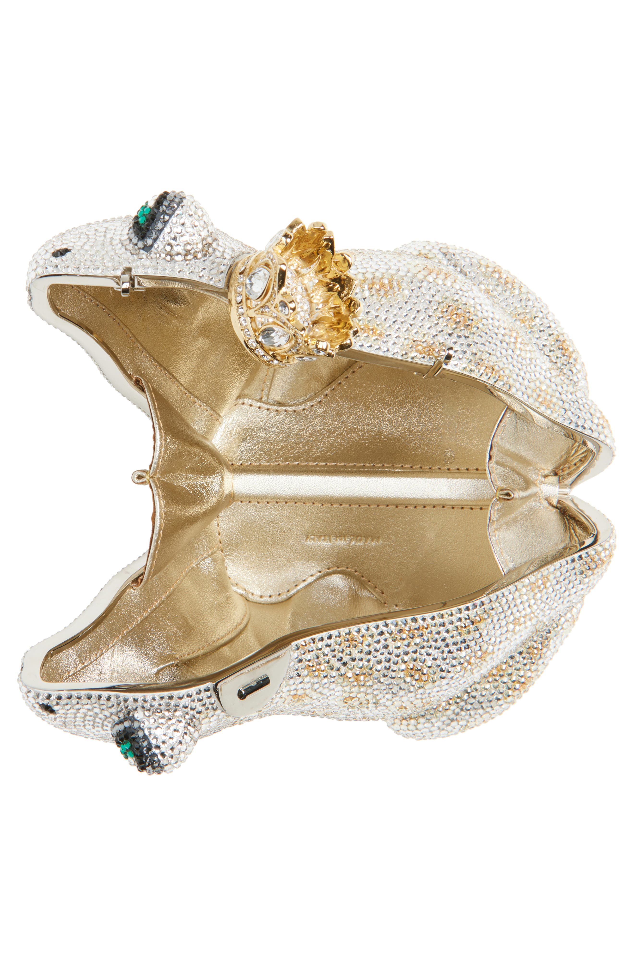 JUDITH LEIBER COUTURE Frog Prince Charming Clutch, Alternate, color, Silver Rhine Multi