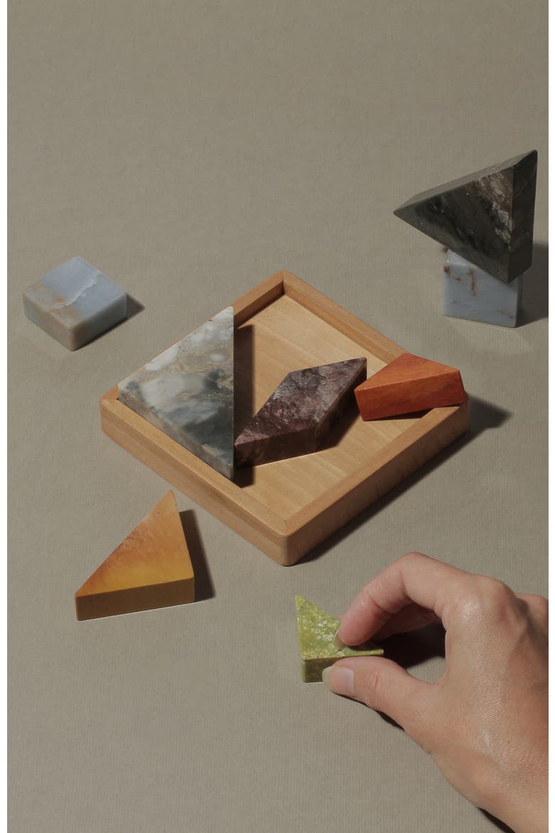 Tangram 3D Gemstone Puzzle, Alternate, color, Multi