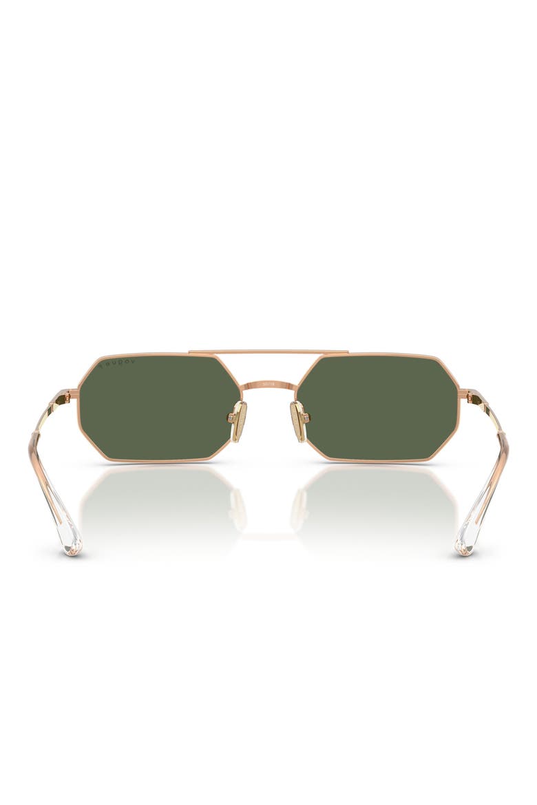 55mm Polarized Irregular Sunglasses, Alternate, color, ROSE GOLD