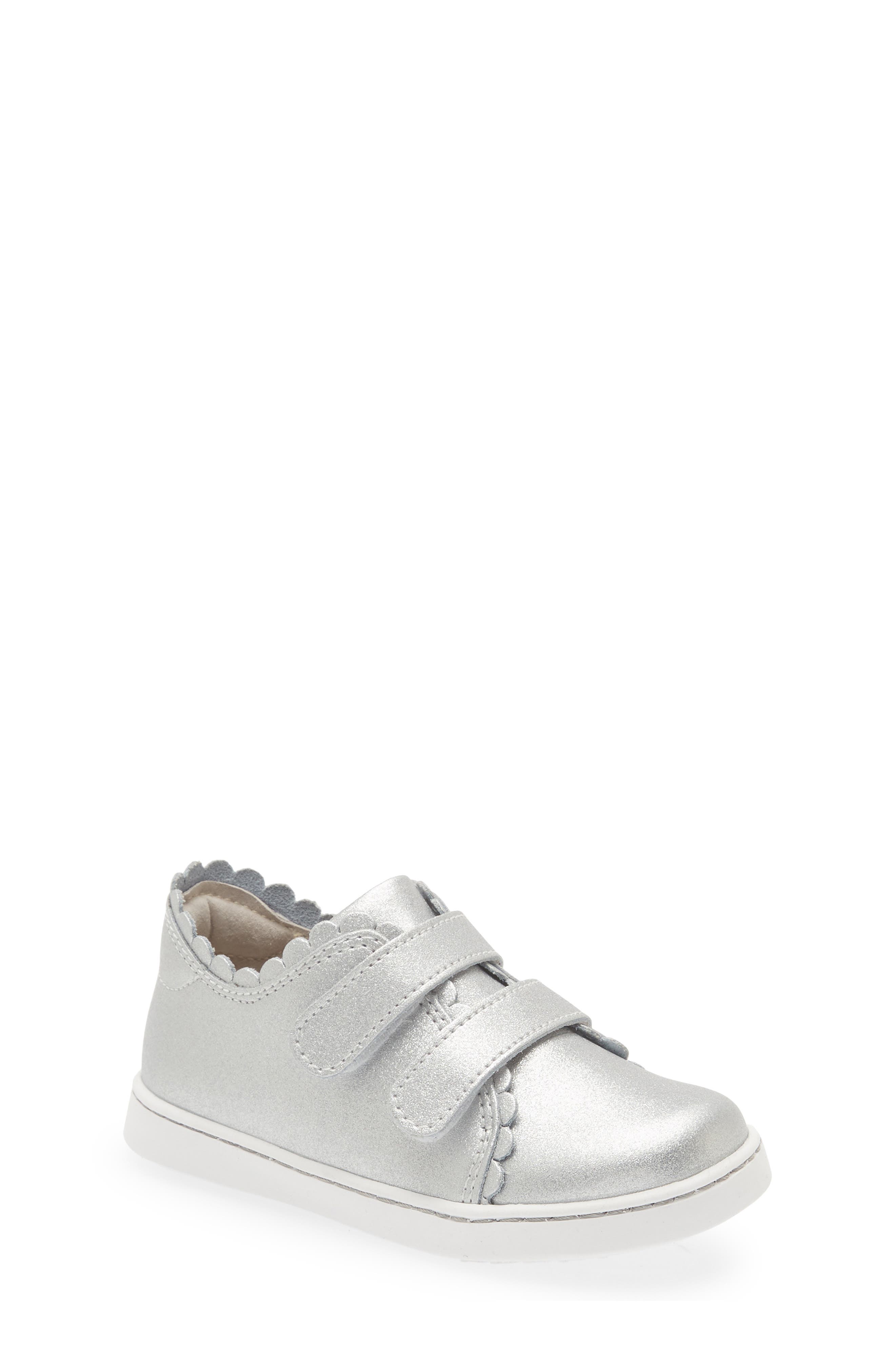 L'AMOUR Caroline Scallop Sneaker, Main, color, Silver
