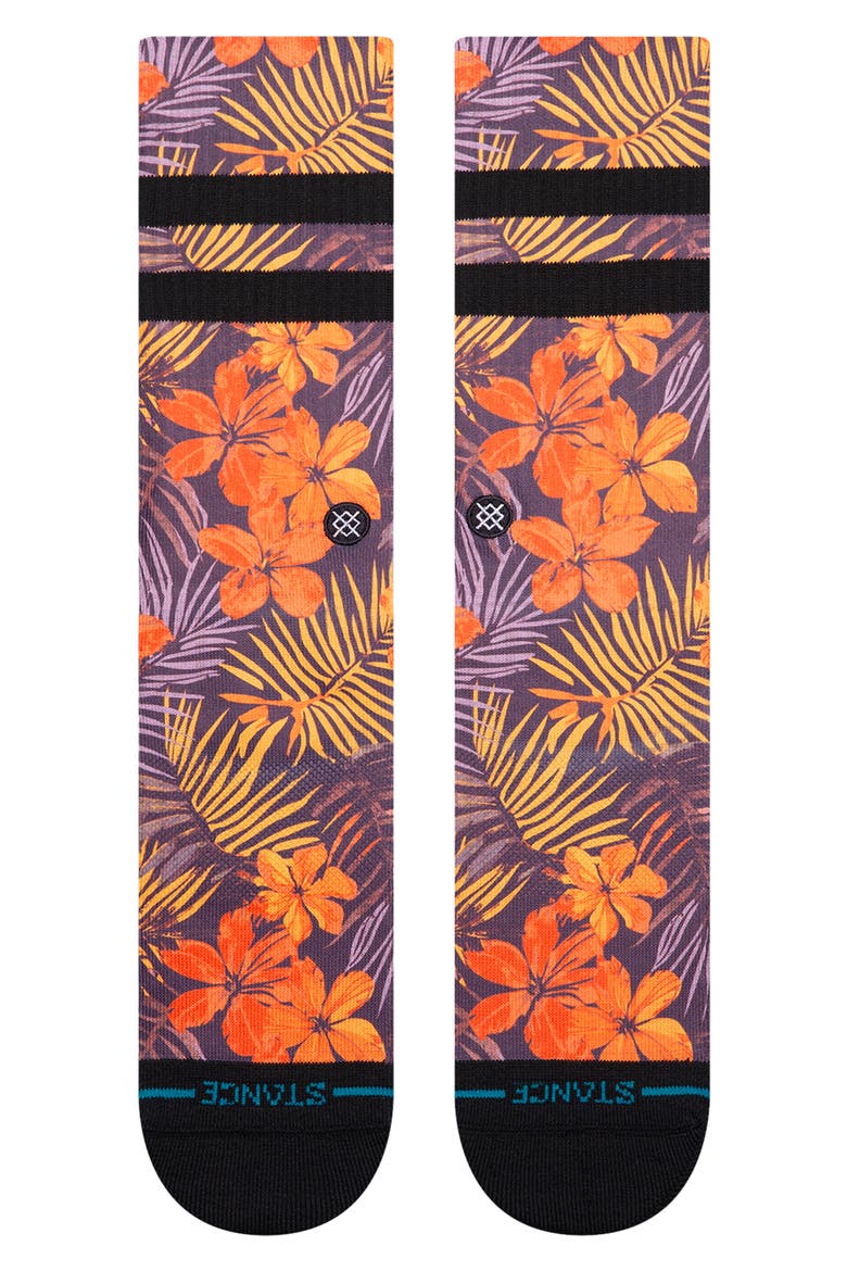 Poipu Crew Socks, Alternate, color, ORANGE