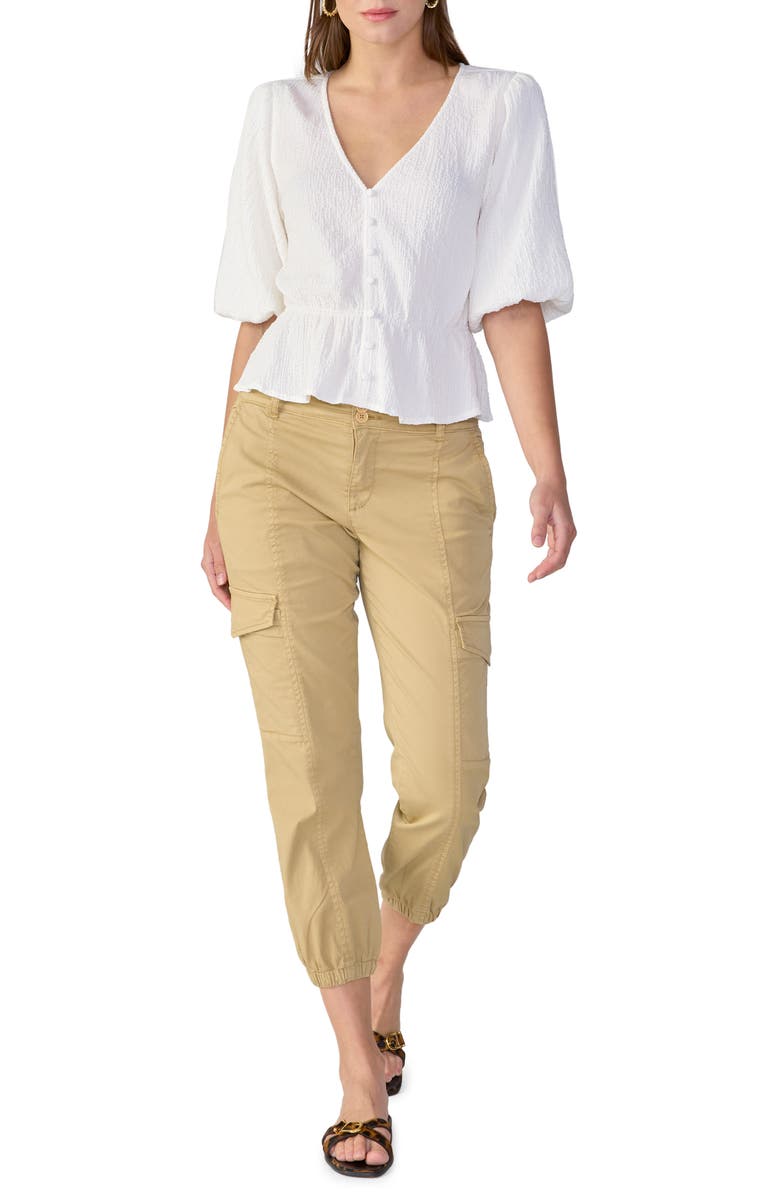 Sanctuary Textured Puff Sleeve Blouse, Alternate, color,