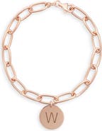 MESHMERISE Initial Disc Charm Bracelet