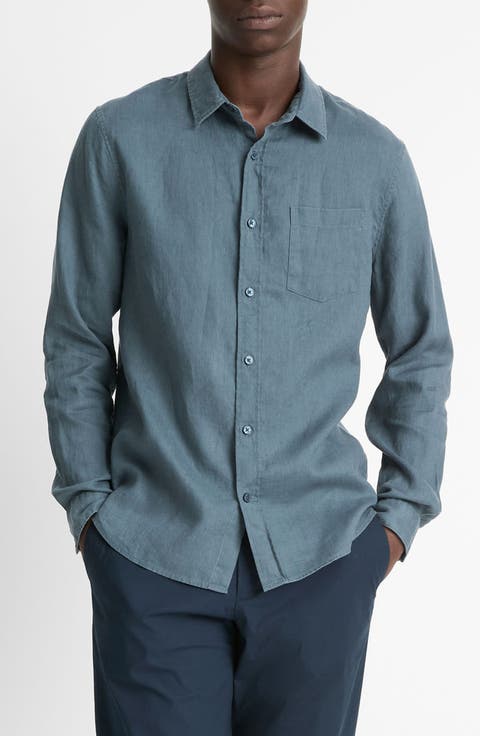 Linen Button-Up Shirt
