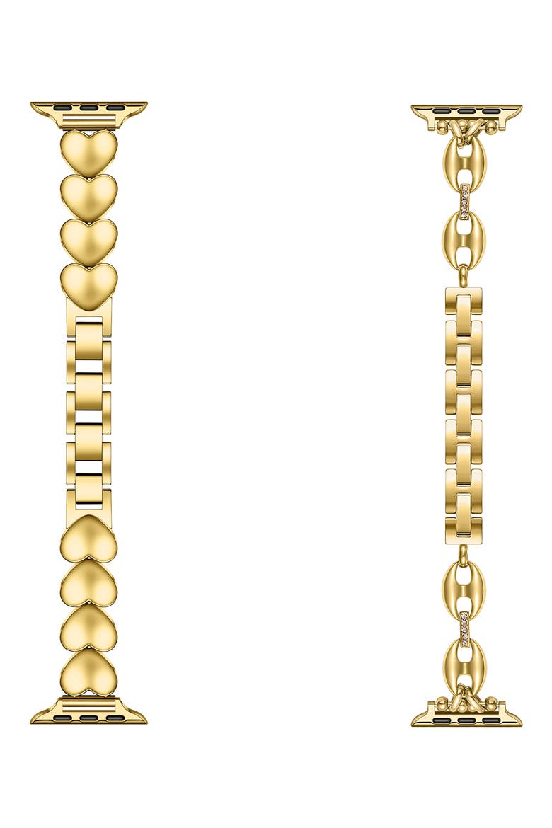 Poppy Aphrodite 2-Pack Apple Watch® Watchbands, Main, color, GOLD