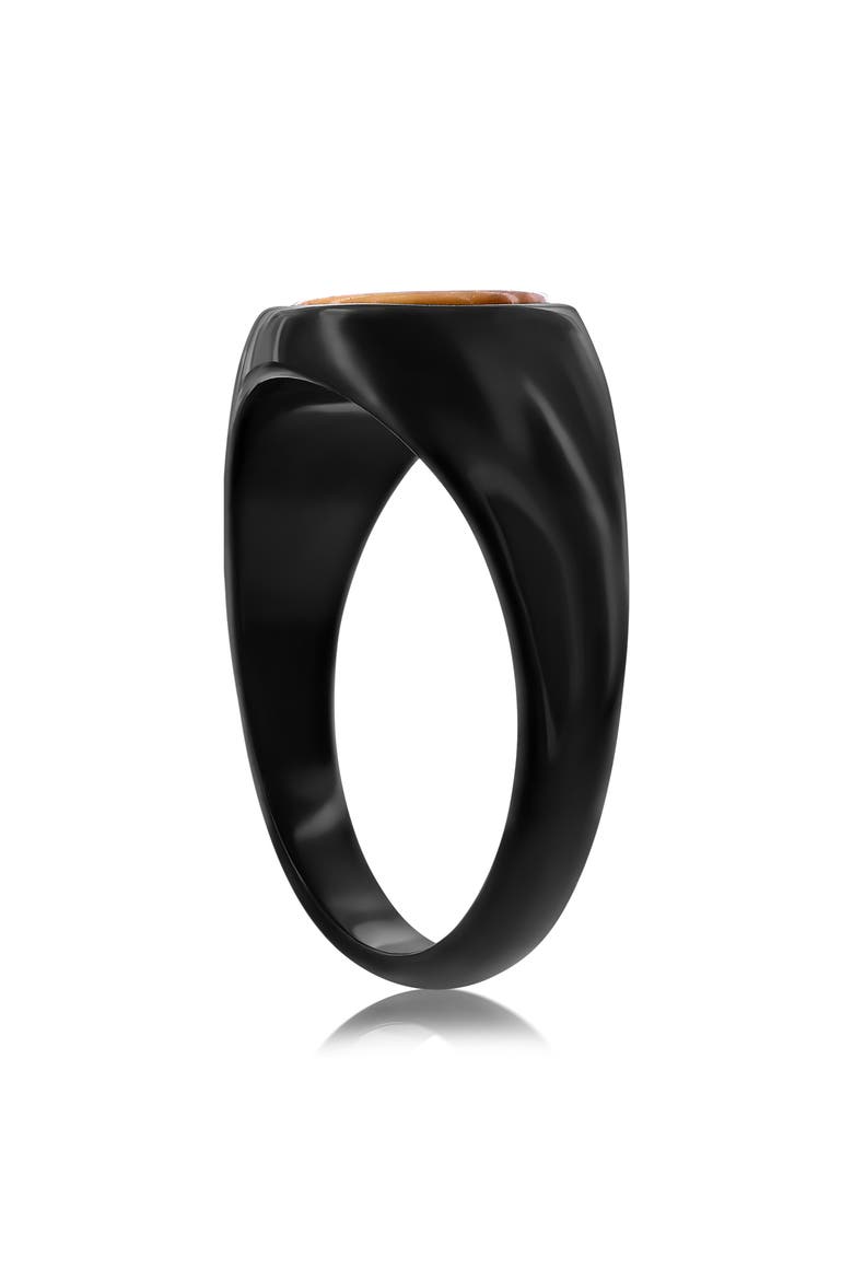 Men's Inlay Signet Ring, Alternate, color, TIGER EYE