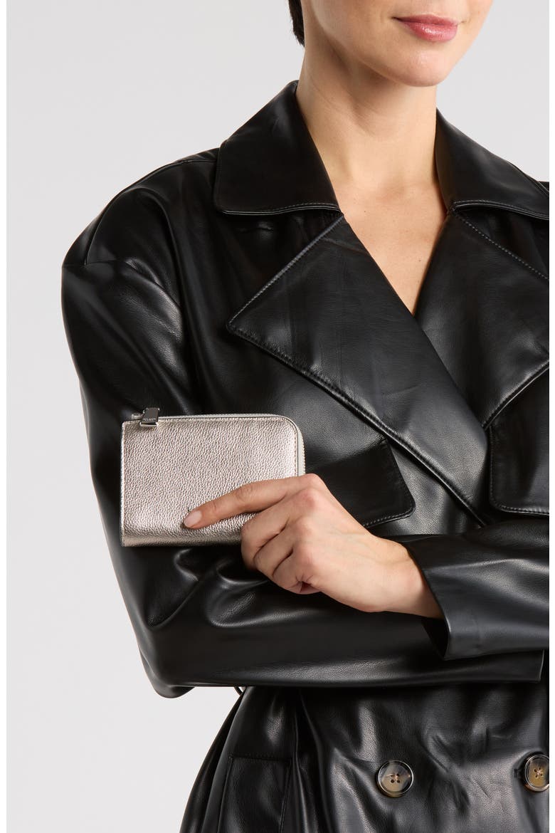 ava metallic zip bifold wallet, Alternate, color, SILVER MULTI