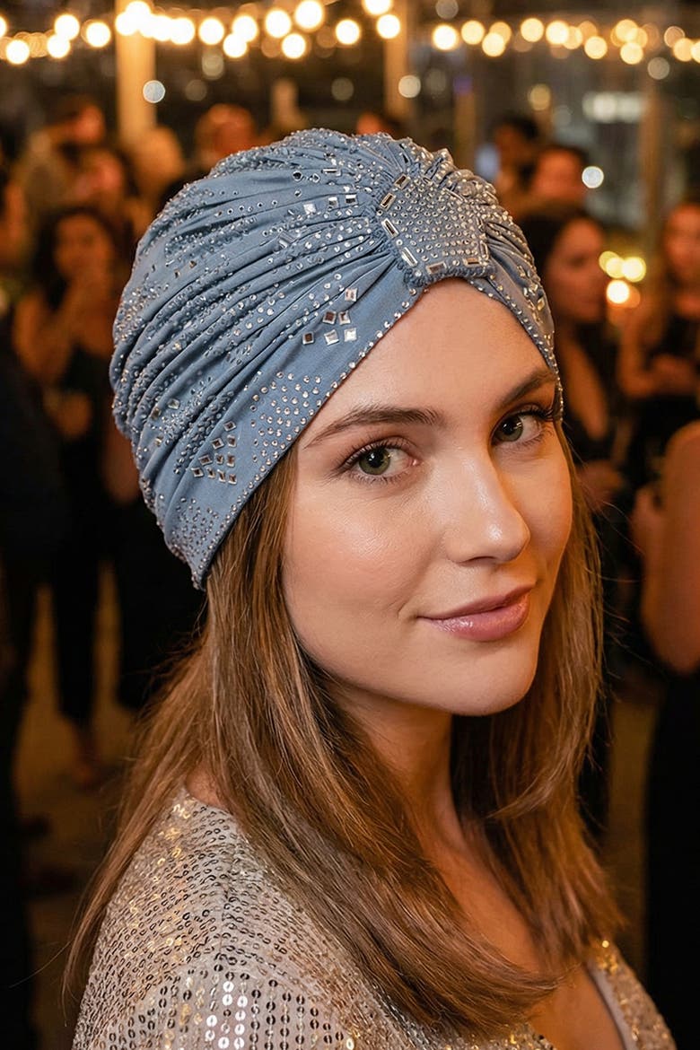 Blue Mirage Silver Crystal Headwrap, Alternate, color, Silver
