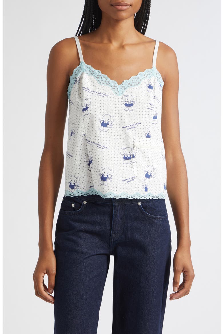 Selkie Cotton Camisole, Main, color, WHITE
