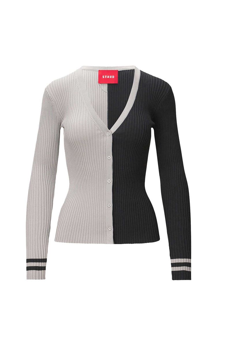 STAUD Women's STAUD Silver/Black Las Vegas Raiders Cargo Sweater, Alternate, color, Silver