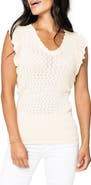 GIBSONLOOK Pointelle Sleeveless Sweater