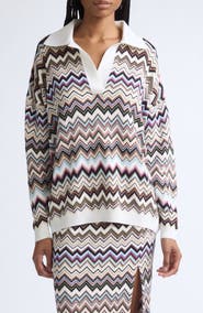 Missoni Zigzag Jacquard Polo Sweater