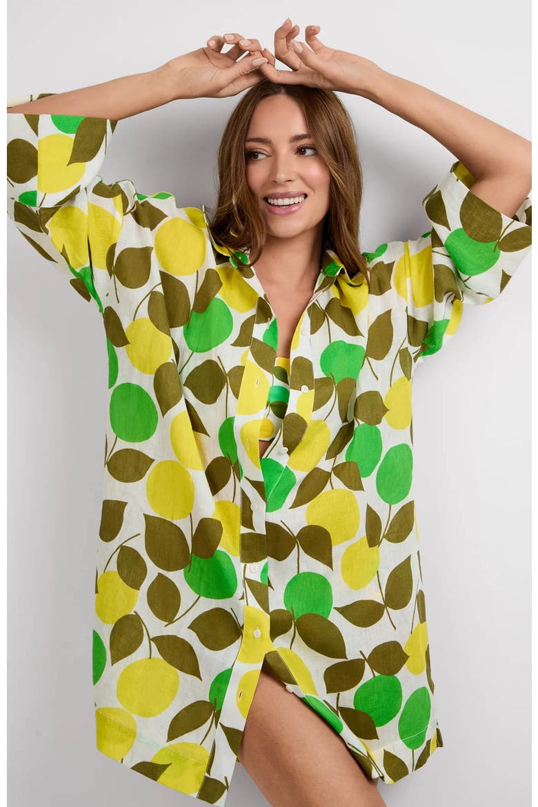Opponent Limone Print Dress, Alternate, color, Limone Print