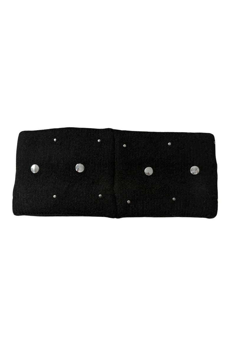 Studded Knit Headband, Alternate, color, BLACK