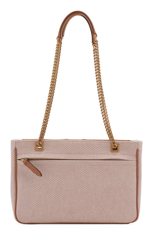Valentino Small Viva Superstar Canvas Shoulder Bag In 9qr Natural Tobacco/spice
