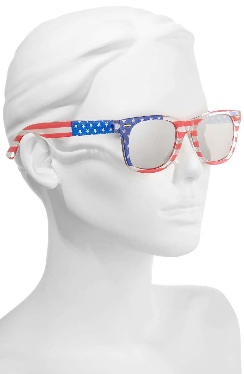 BP. Americana 63mm Stars & Stripes Sunglasses, Alternate, color, 