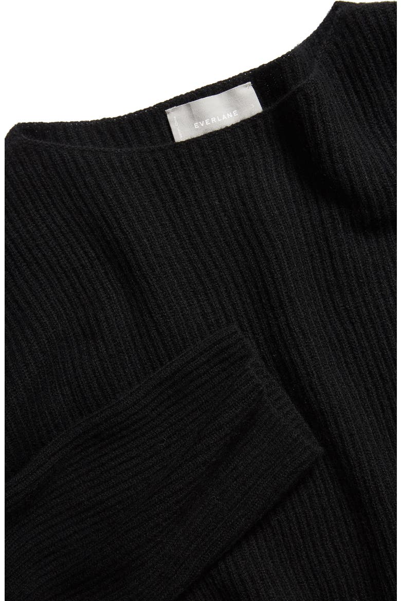 The Cashmere Rib Boatneck Sweater, Alternate, color, BLACK