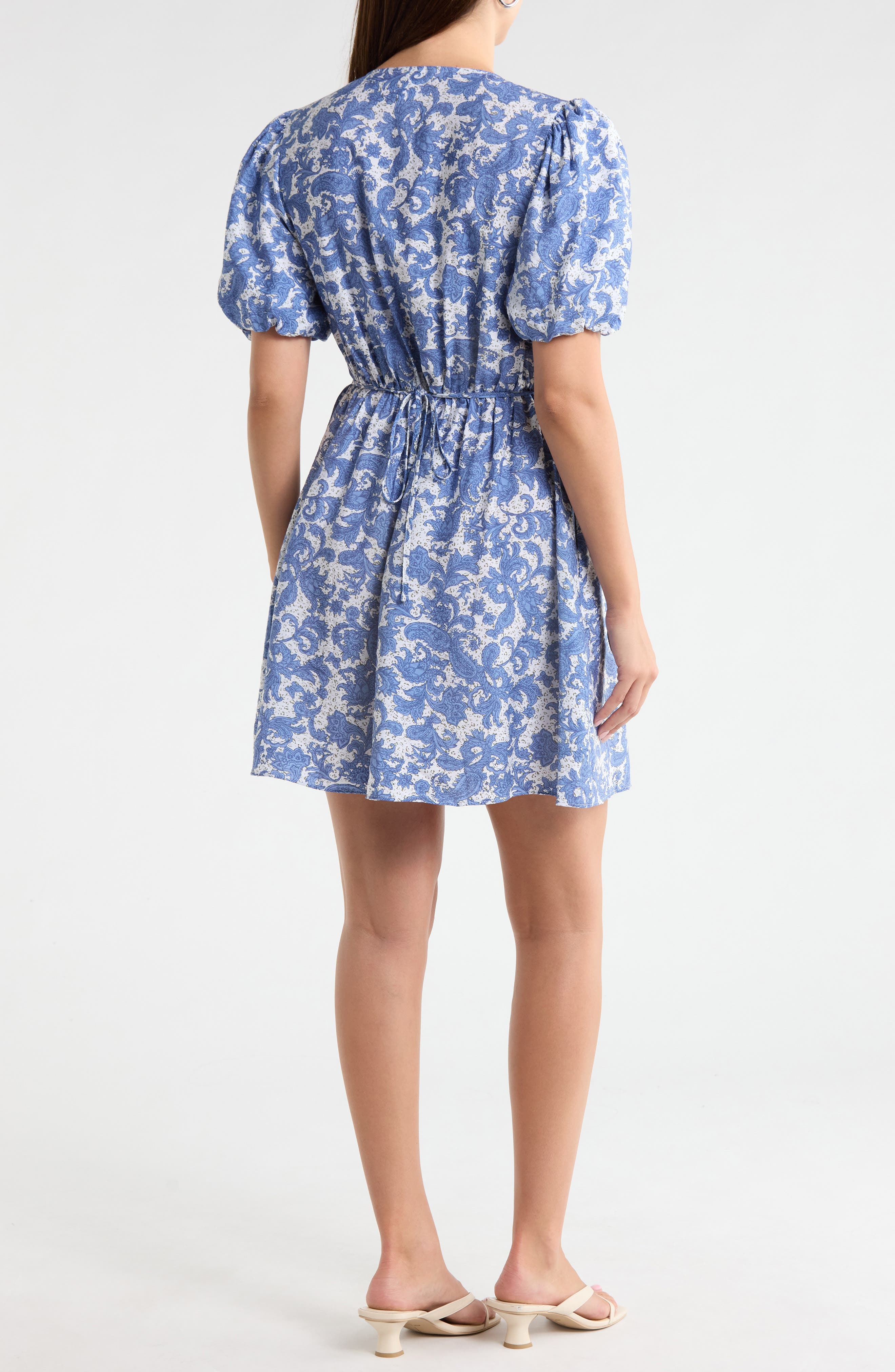 Melrose and Market Puff Sleeve Fit & Flare Minidress (Women