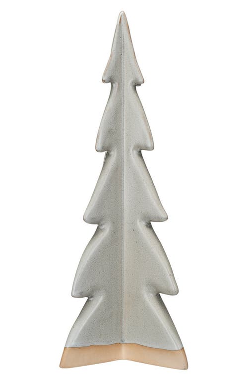 Creative Co-op Stoneware Tree Figurine In Gray