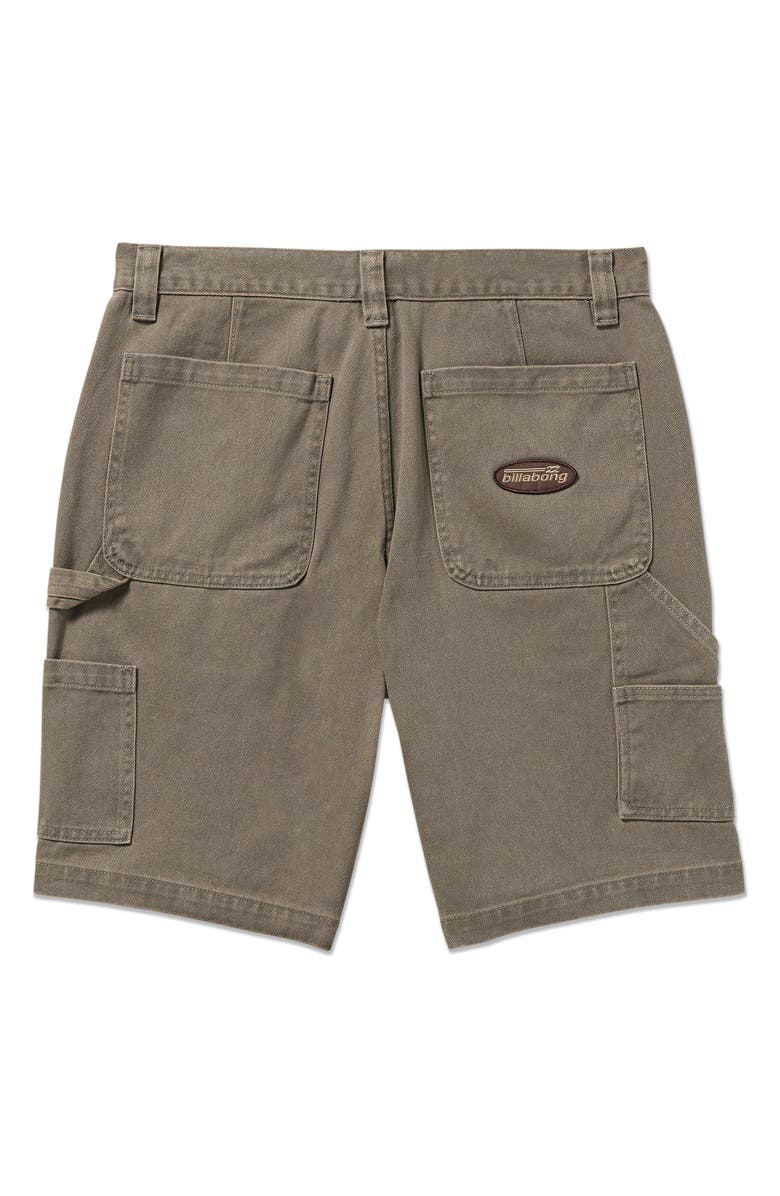 Billabong Bad Dog Denim Shorts, Alternate, color, Brown