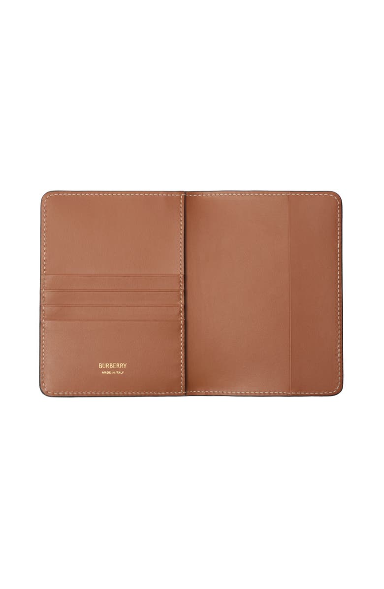 Burberry Check Passport Holder, Alternate, color, Archive Beige/Briar Brown