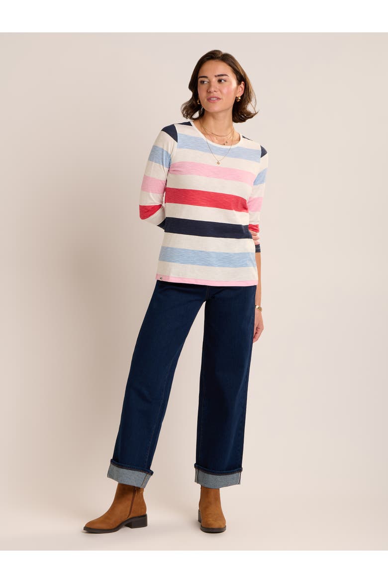 Coast Striped 3/4 Sleeve T-Shirt, Alternate, color, Multi