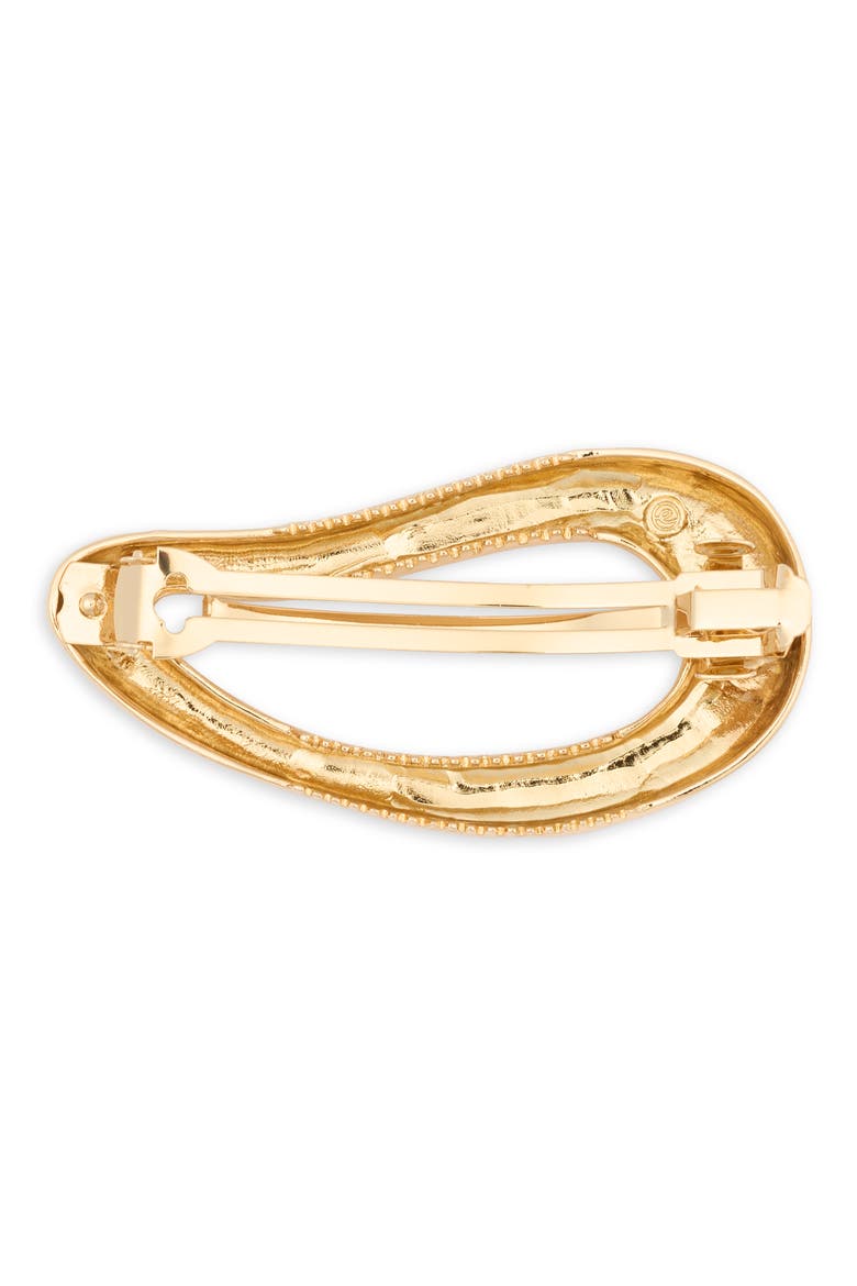 Liquid Wave Barette, Alternate, color, GOLD