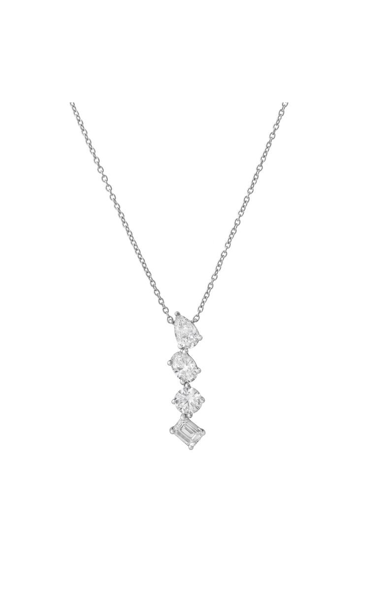 LuvMyJewelry Nerisse 14K Gold Lab Grown Diamond Necklace - 1 Ct, Alternate, color, 14K White Gold