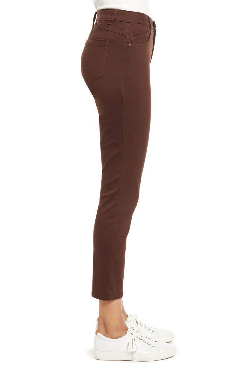 High Waist Ankle Skinny Pants, Alternate, color, COLD BREW