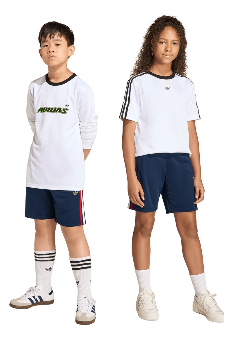 Kids' Firebird Recycled Polyester Shorts, Alternate, color, NIGHT INDIGO/ DARK GOLD