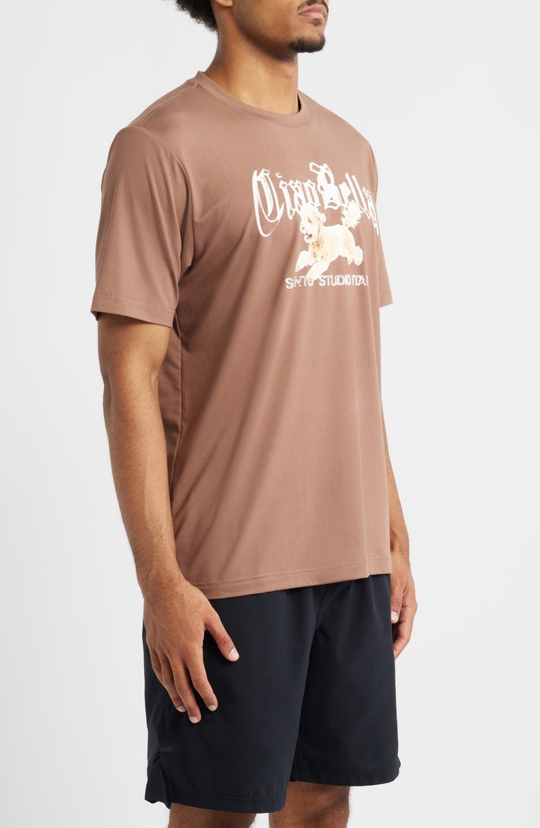 SANTO STUDIO Tempo Ciao Bella Tech Graphic T-Shirt, Alternate, color, Espresso