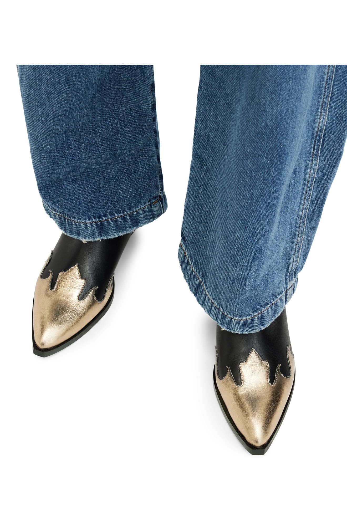 AllSaints Dellaware Pointed Toe Chelsea Boot, Alternate, color, 