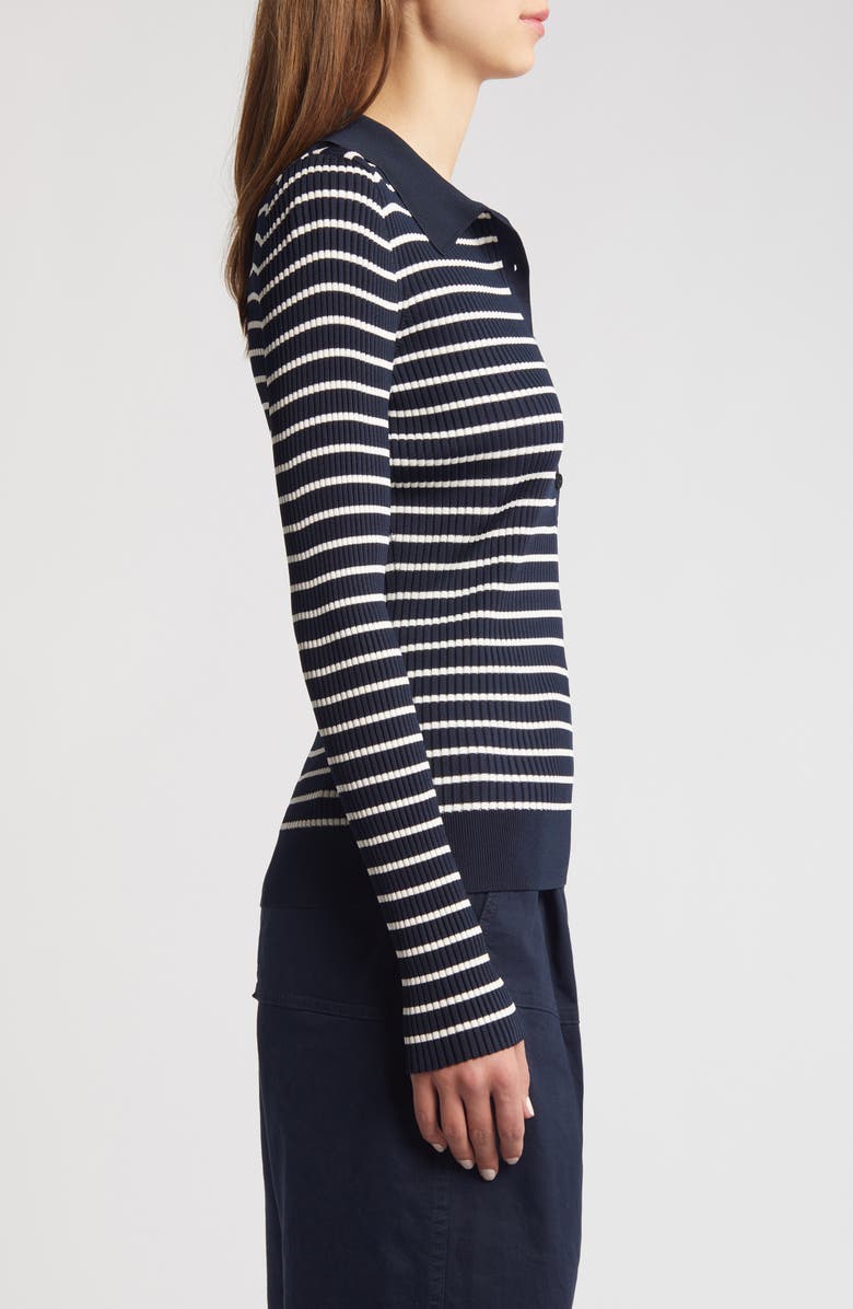 BOSS Fibluna Stripe Polo Sweater, Alternate, color, Open Misc