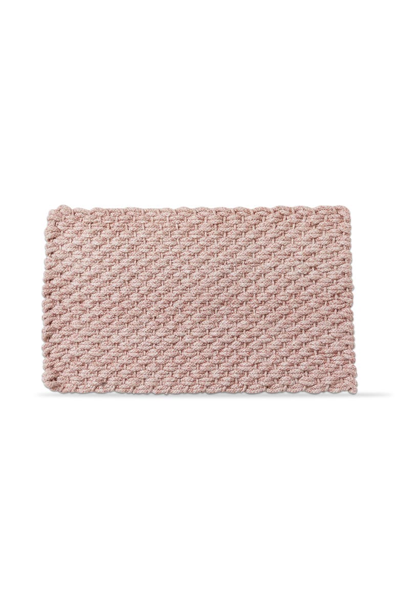 Handwoven BSolid Rectangle Doormat for Indoor Outdoor, Main, color, Pink