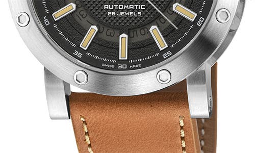 Gevril Flat Iron Limited Edition Leather Strap Watch, 42mm In Brown