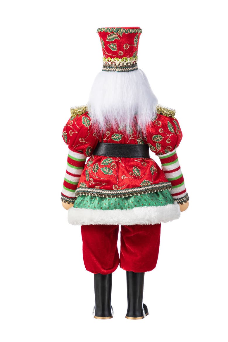 20"H Faux Fur Christmas Nutcracker Figurine, Alternate, color, Red