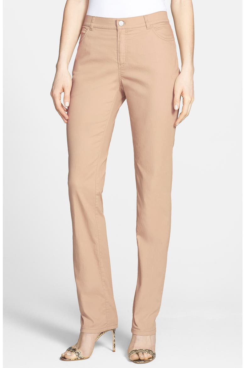'Primo Denim' Curvy Fit Slim Leg Jeans, Main, color, KHAKI