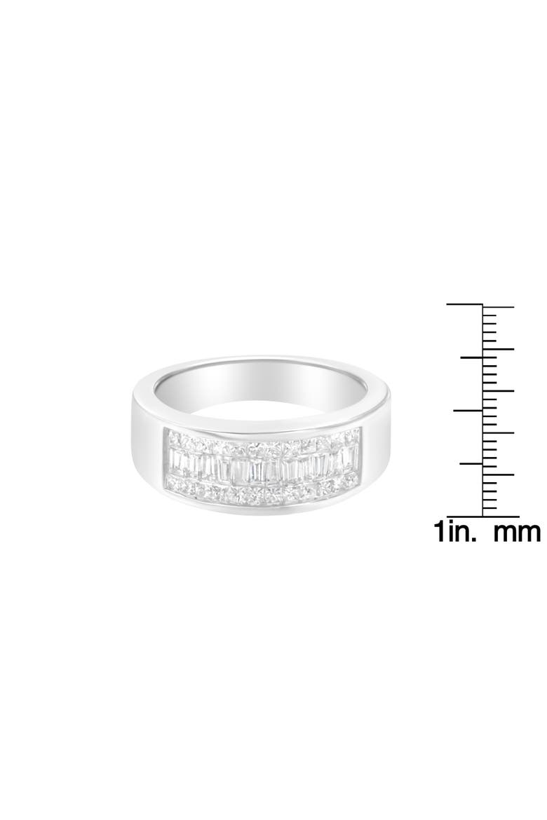 14K White Gold 1.0 Cttw Princess and Baguette-cut Diamond Ring, Alternate, color, White Gold