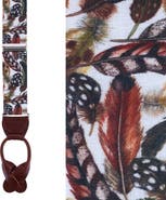 Trafalgar Birds of a Feather Linen Button End Suspenders