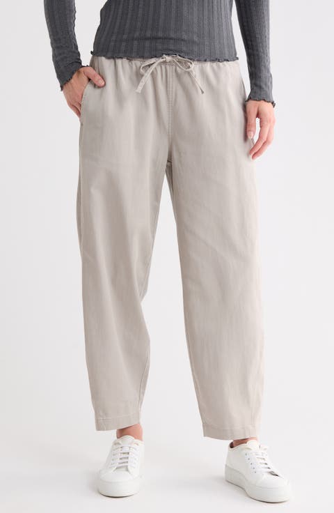 Pull-On Barrel Leg Woven Pants