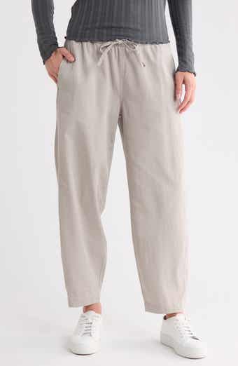 Pull-On Barrel Leg Woven Pants
