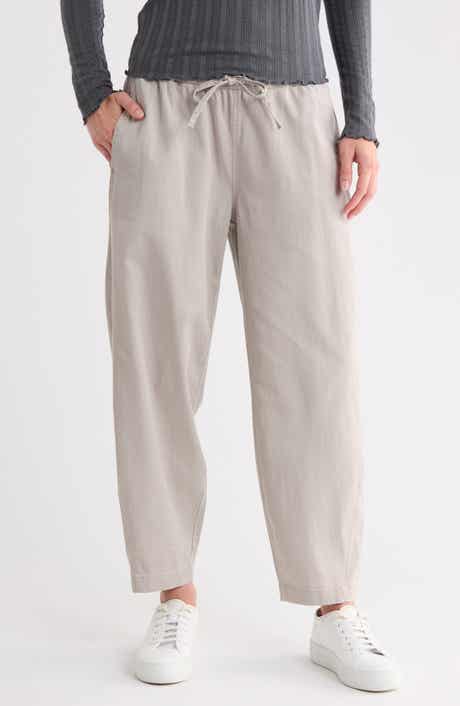 Pull-On Barrel Leg Woven Pants