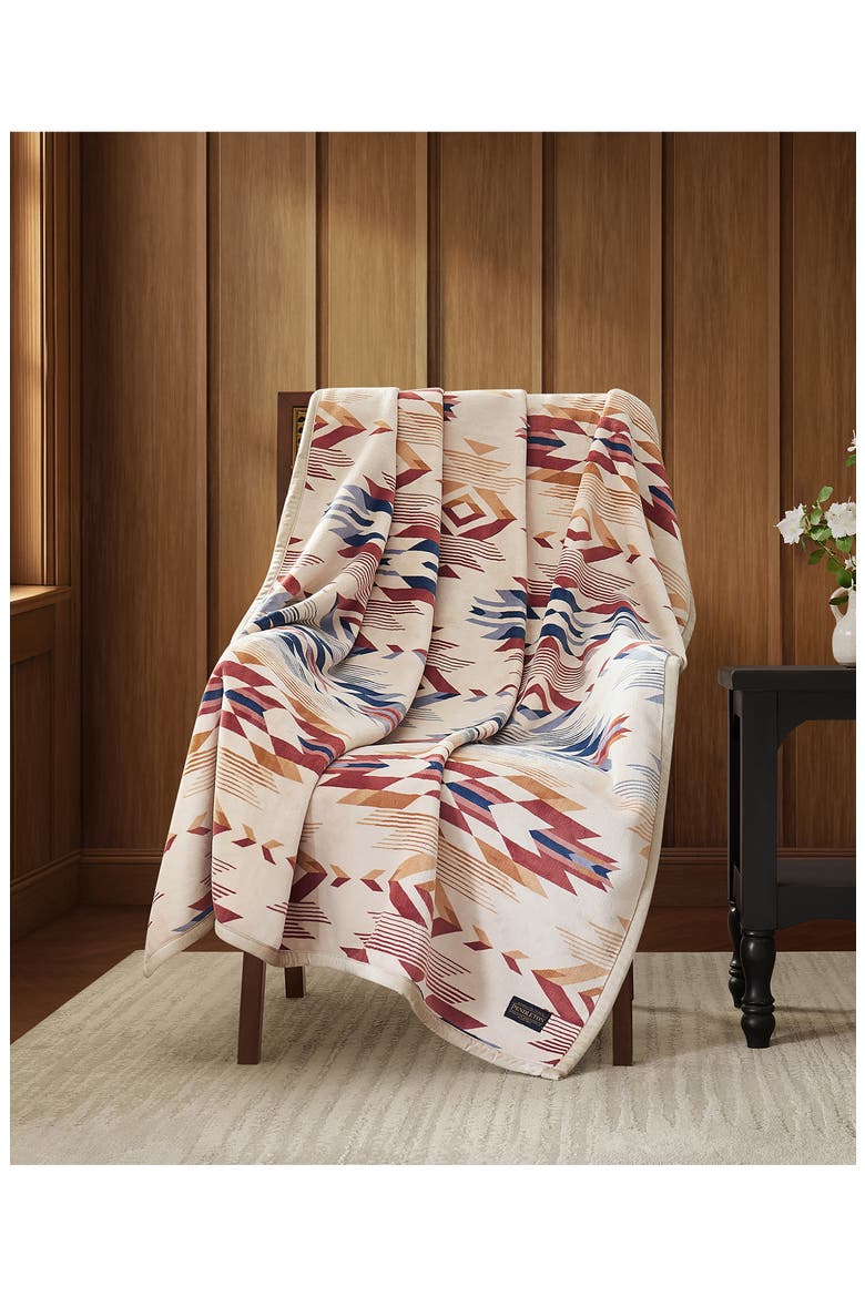 Wyeth Falls Plush Throw Blanket, Alternate, color, FOG