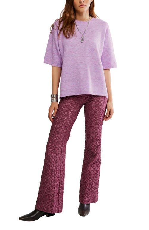 Free People Margot Oversize Short Sleeve Sweater In Multi